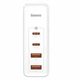 Зарядний Пристрій Baseus GaN2 Pro Quick Charger 100W (2Type-C + 2USB) white - зображення 4