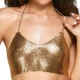Короткий топ металевий Cottelli Collection Metal Top 2450453 Золотистий S/M/L - зображення 4