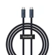 Кабель Baseus Flash 2 USB4 Full-Featured Charging Cable USB-C to USB-C 240W 5.9ft Cluster Black (P10311803112-00) - изображение 1
