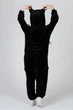 Пижама детская кигуруми для девочки Kigurumi Кот Спуки 135-145 см черная - изображение 2