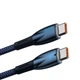 Кабель Baseus Glimmer Series Fast Charging Data Cable Type-C to Type-C 100W 1m Blue (CADH000703) - изображение 5