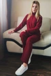 Женский костюм из ангоры Capricious CAPS0096 3XL бордовый - изображение 4