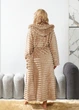 Женский махровый халат с капюшоном 831032 L-2XL (50-54) Бежевый - изображение 6