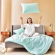 Набор одеяло с подушками IDEIA - Tropical мята 200x220 + 50x70 (2 шт) евро - изображение 4