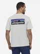 T-shirt męski długi Patagonia Men's P-6 Logo Responsibili-Tee 38504-WHI M Biały (192964189508) - obraz 2