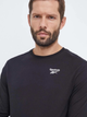 Лонгслів чоловічий Reebok Identity Small Logo Ls Tee 100070399 L Чорний (4066763731588) - зображення 4