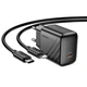 Сітковий зарядний пристрій Hoco CS24A 1USB-C PD/QC 25W+Type-C to Lightning Колір Чорний - зображення 4