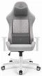 Комп'ютерне крісло Hell's Chair HC-1006 Grey-White тканина - зображення 11