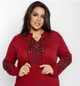 Жіночий джемпер вишиванка Писанка 2XL-4XL (52-60) Бордо - зображення 2