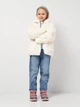 Детская демисезонная шуба для девочки Minoti 20fur41 41227JNR 92-98 см Белая (5063025310382) - изображение 3