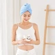 Тюрбан-полотенце из микрофибры для волос HairTowel, синий - изображение 5