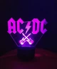 3d-светильник AC/DC, АС/ДС, 3д-ночник, несколько подсветок (на батарейке) - изображение 1