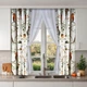 Короткі штори з пташками з білим тюлем для кухні Adagio Windows Decor для карнизу 1,5-2м, Занавіски - фіранки з підхватами - изображение 1
