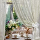 Короткі мереживні штори з кремового гіпюру для кухні Adagio Windows Decor у розмірах 1,5 х1,8м -2шт, Занавіски - фіранки для декору вікна з бантиками - изображение 1