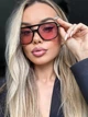 Солнцезащитные очки No Brand авиатор Casual розовые с черным - изображение 2