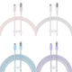 Кабель Baseus Explorer Series Fast Charging Cable with Smart Temperature Control Type-C to Type-C 100W 2m Stellar White (P10319703221-01) - зображення 4