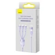 Кабель Baseus Flash Series Ⅱ Two-for-three Charging Cable U+C to M+L+C 100W 1.2m Purple (CASS030105) - зображення 6