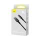 Кабель Baseus Tungsten Gold Fast Charging Data Cable USB to Type-C 100W 2m Black (CAWJ000101) - изображение 2