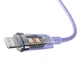 Кабель Baseus Explorer Series Fast Charging Cable with Smart Temperature Control Type-C to iP 20W 1m Purple (CATS010205) - зображення 4