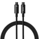 Кабель Baseus Tungsten Gold Fast Charging Data Cable Type-C to Type-C 240W 2m Black (CAWJ040101) - изображение 1