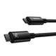 Кабель Baseus Tungsten Gold Fast Charging Data Cable Type-C to Type-C 240W 2m Black (CAWJ040101) - изображение 5