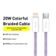 Кабель Baseus Dynamic 2 Series Fast Charging Data Cable Type-C to iP 20W 2m Purple (CALD040305) - изображение 6