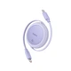 Кабель Baseus Free2Pull Mini Charging Cable USB-C to USB-C 60W 1m Nebula Purple (P10364500511-01) - изображение 2