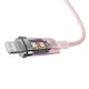 Кабель Baseus Explorer Series Fast Charging Cable with Smart Temperature Control Type-C to iP 20W 1m Pink (CATS010204) - изображение 4