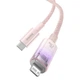 Кабель Baseus Explorer Series Fast Charging Cable with Smart Temperature Control Type-C to iP 20W 1m Pink (CATS010204) - изображение 5
