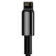 Кабель Baseus Tungsten Gold Fast Charging Data Cable USB to iP 2.4A 2m Black (CALWJ-A01) - зображення 3