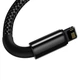 Кабель Baseus Tungsten Gold Fast Charging Data Cable USB to iP 2.4A 2m Black (CALWJ-A01) - зображення 7