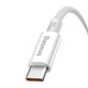 Кабель Baseus Superior Series Fast Charging Data Cable USB to Type-C 100W 1m Moon White (P10320102214-01) - изображение 4