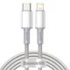 Кабель Baseus High Density Braided Fast Charging Data Cable Type-C to iP PD 20W 2m White (CATLGD-A02) - изображение 1