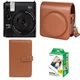 Подарунковий набір Камера для миттєвого друку Камера миттєвого друку Fujifilm Instax Mini 99 Black/ Коричневий чохол / Картриджі на 20 фото / Коричневий фотоальбом на 108 фото - зображення 1