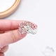 Брошка-значок BROCHE біжутерія Медицина Мозок прорізний сріблястий BRGV114130 - зображення 3