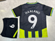 Форма футбольна дитяча Haaland (Холанд) 9 Manchester city 24/25, нар. 28 зріст 150-155см. чорно-салатова - зображення 4