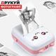 Портативный детский мини принтер "Котик" с Bluetooth для термопечати без чернил со смартфона рулон бумаги в подарок (Голубой) - изображение 6