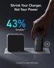 Зарядний пристрій ANKER GaNPrime 100W, 3 порти (QC 4.0, 2×PD 3.0) зі складаною вилкою - зображення 4