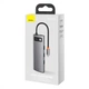 USB Type-C Хаб Baseus Metal Gleam Series 8-in-1 (3xUSB 3.0, 4K HDMI, RJ45, Type-C, TF/SD) Type-C gray - зображення 2