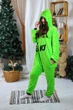 Пижама кигуруми My Kigu Женская Теплая Рождественская Гринч Зеленый размер L 165-175 см (109641) - изображение 3