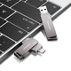 Металева USB Флешка 2в1 128GB Type-C/USB 3.0 для телефону комп'ютера USAMS USB3.0 US-ZB201 Сірий - зображення 4