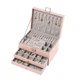 Скринька Casegrace SP-01265 Pink 23*17*13,5 см для прикрас та ювелірних виробів трирівнева на замку - зображення 1