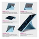 Чехол-книжка для планшета Apple iPad Pro 13 (2024)/Pro 13 (2025) M5, Y-Type PEN, Голубой, магнитный, с держателем для стилуса, противоударный, обложка с функцией подставки, экокожа + ТПУ, функция автоматического пробуждения/сна - изображение 3