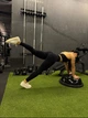 Спортивний жіночий костюм GK для йоги та фітнесу (топ з відкритою спинкою + легінси пуш-ап) Безшовний Однотонний Push Up Premium L Чорний (GK01TLL) - зображення 3