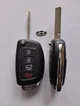 Корпус викидного ключа Hyundai Mistra HB20 SANTA FE IX35 IX45 Accent I40 Galakeys 3 кнопки + паніка (03-16) - зображення 1