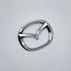 Эмблема логотип Mazda (хром, изогнутый), 75х60 мм - изображение 1