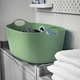 Гнучкий кошик для білизни IKEA TORKIS 35 л зелений 205.791.65 - зображення 3