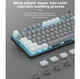 Клавиатура игровая механическая Aula Mechanical F-3287 White-Grey Keycap KRGD Blue - изображение 4