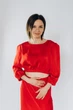 Блуза шовкова ROZKISHNA вкорочена на резинці M червона - изображение 3