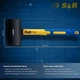 Молоток резиновый S&R фибергласовая ручка, d45 мм, 230 г Черный (284230045) - изображение 3